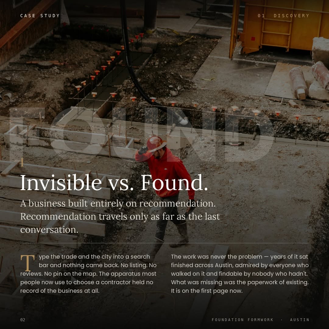 Concrete contractor case study: discovery and search visibility