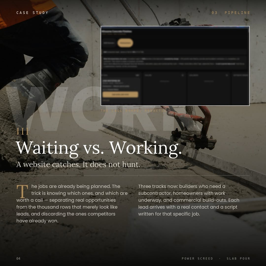 Concrete contractor case study: qualified opportunity pipeline