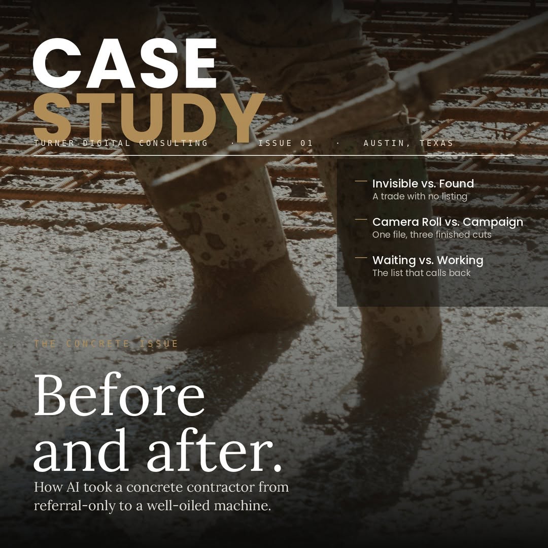 Concrete contractor case study cover: before and after