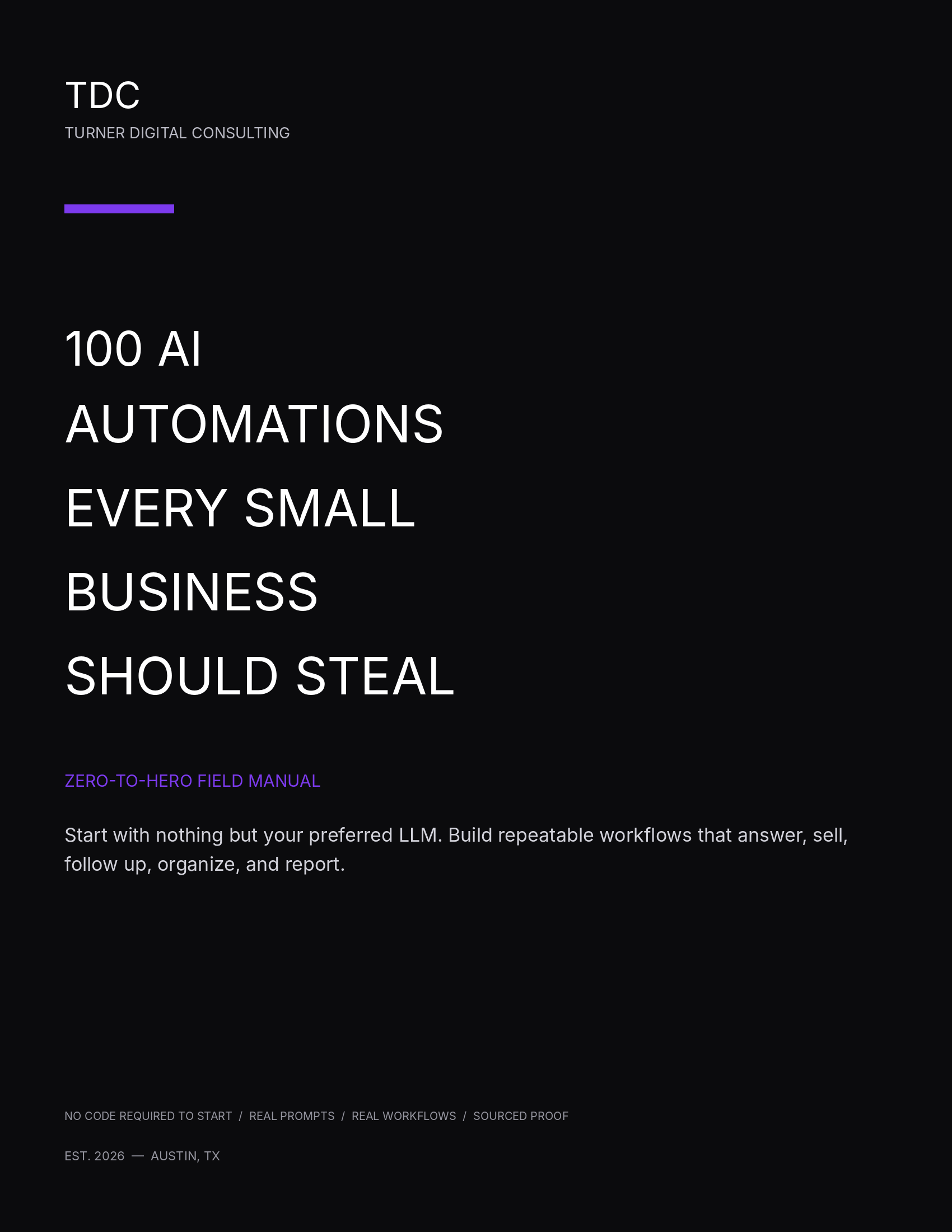 100 AI Automations Every Small Business Should Steal cover